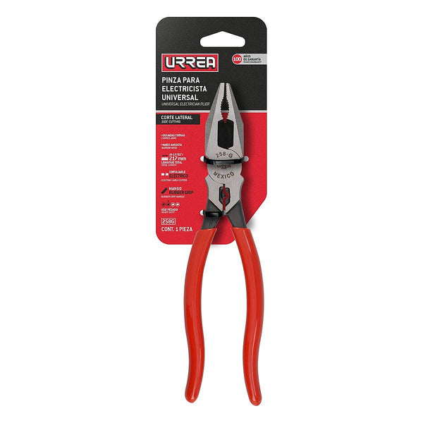 Pinza para Electricista 8.9/16” Universal Corte Lateral Quijadas Curvas