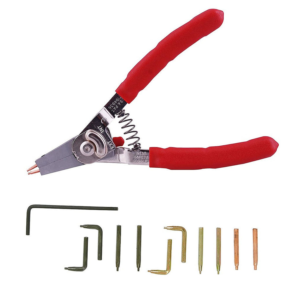Pinza para Anillos de Retención Grande con 10 Puntas Intercambiables