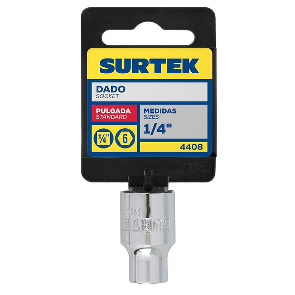 Dado Cuadro 1/4”x1/4” Corto 6 Puntas
