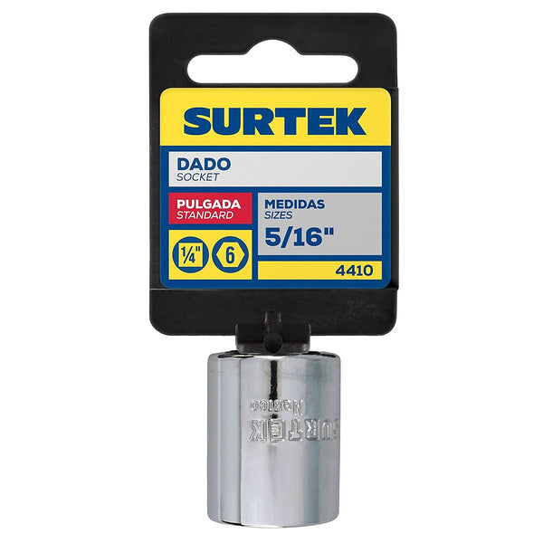 Dado Cuadro 1/4”x5/16” Corto 6 Puntas