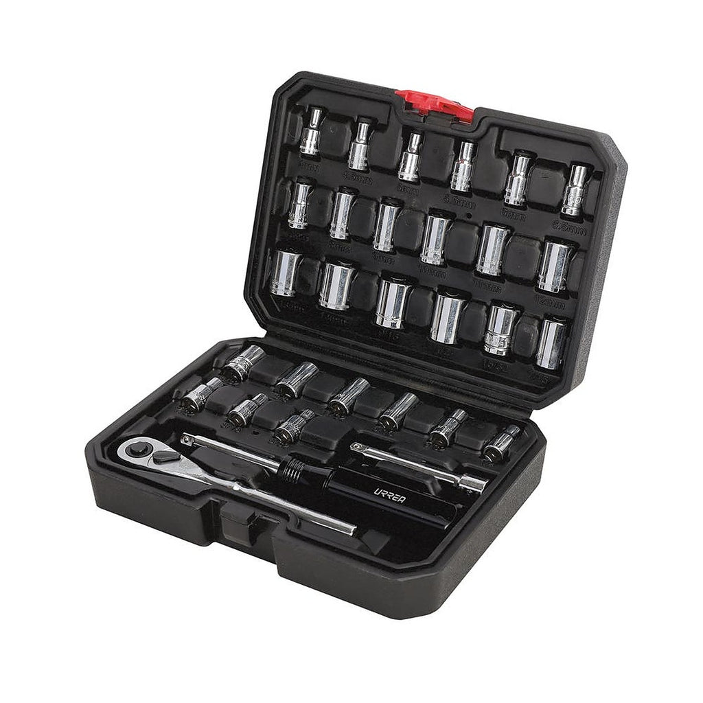 Juego de Dados y Accesorios Combinados 30 Pzas 1/4 Bm