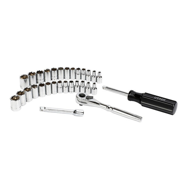 Juego de Dados y Accesorios Combinados 30 Pzas 1/4 Bm