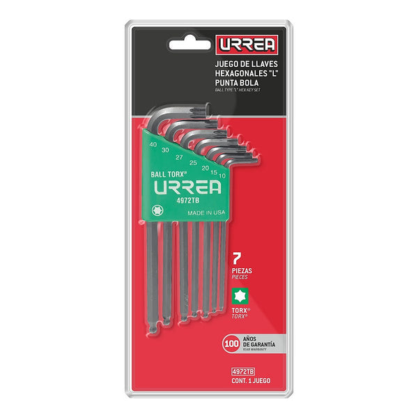 Juego Llaves Hexagonales URREA U1 4972TB