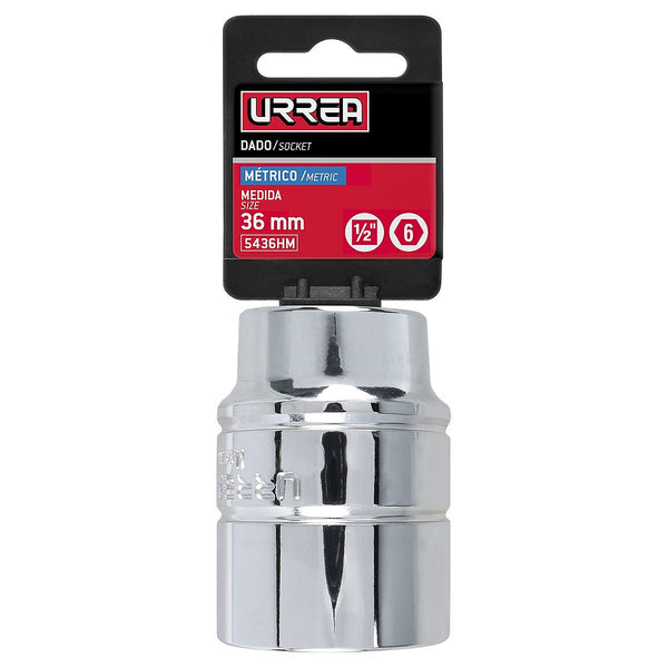Dado Cuadro 1/2”x36 mm Corto 6 Puntas