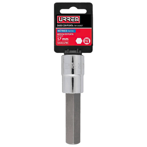 Dado Cuadro 1/2”x17 mm Corto Punta Hexagonal Corta