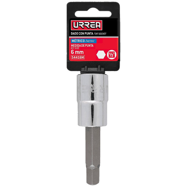 Dado Cuadro 1/2”x6 mm Corto Punta Hexagonal Corta