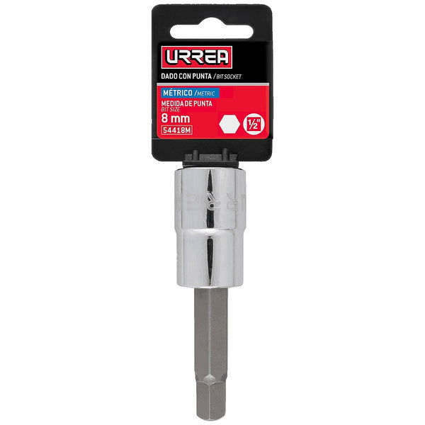 Dado Cuadro 1/2”x8 mm Corto Punta Hexagonal Corta