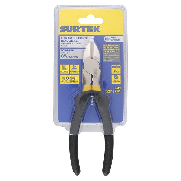 Pinza para Electricista 6” de Corte Diagonal - U1 946