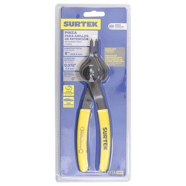Pinza para Anillos de Retención Angulo 180º Punta 0.070”