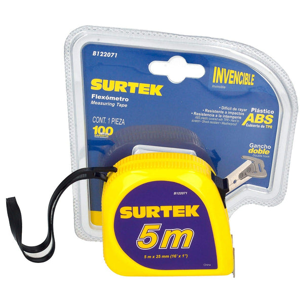 Flexómetro 5.0 mt X 25 mm Invencible Blíster