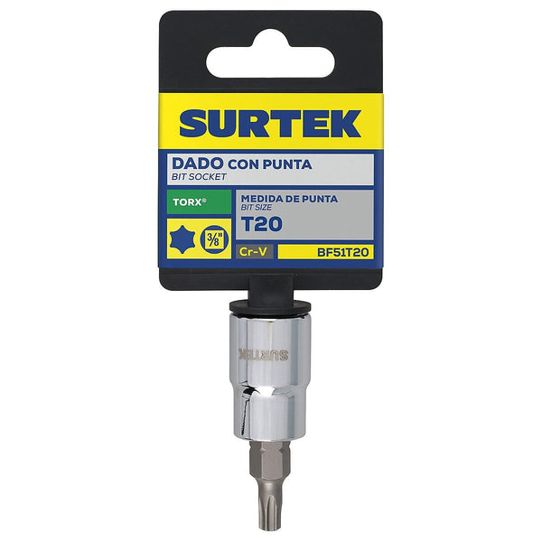 Dado Cuadro 3/8” Corto Punta Torx T20