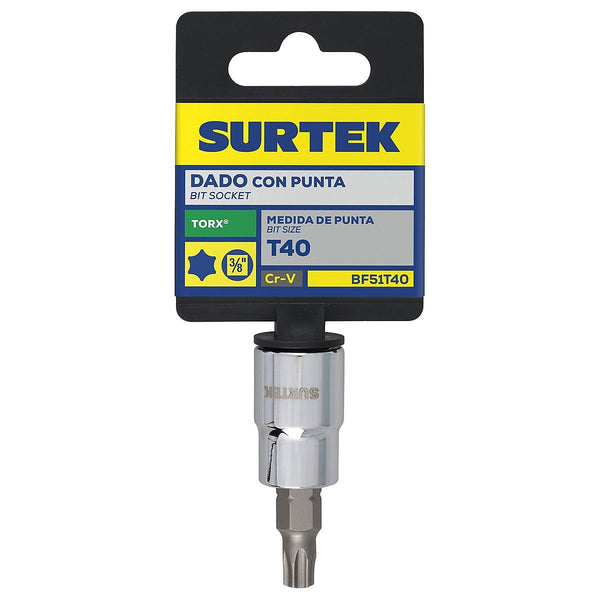 Dado Cuadro 3/8” Corto Punta Torx T40