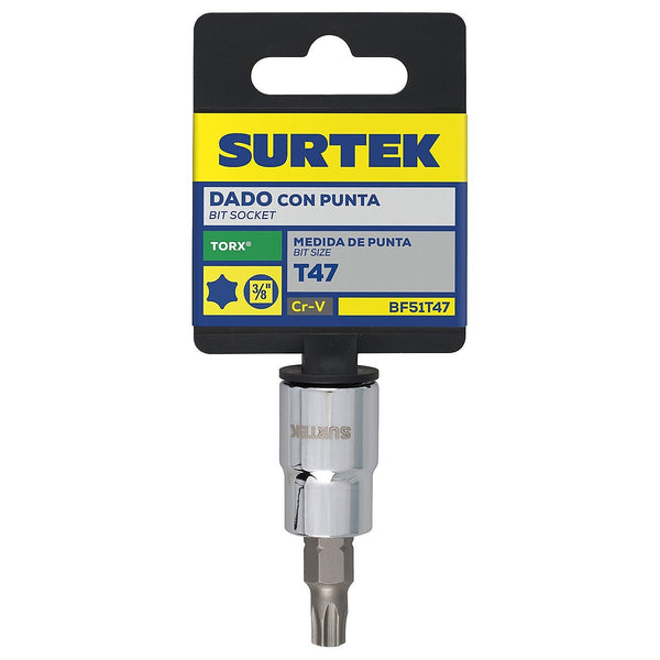 Dado Cuadro 3/8” Corto Punta Torx T47