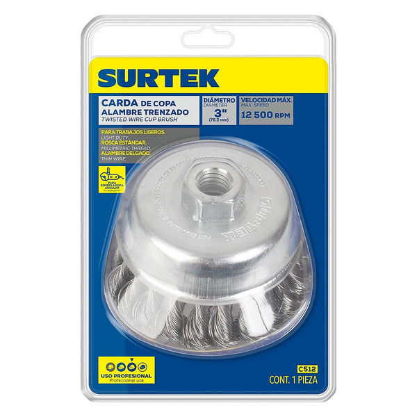 Carda Copa de Alambre Trenzado SURTEK U1 C512