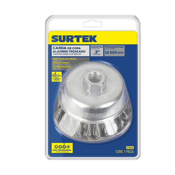 Carda Copa de Alambre Trenzado SURTEK U1 C514