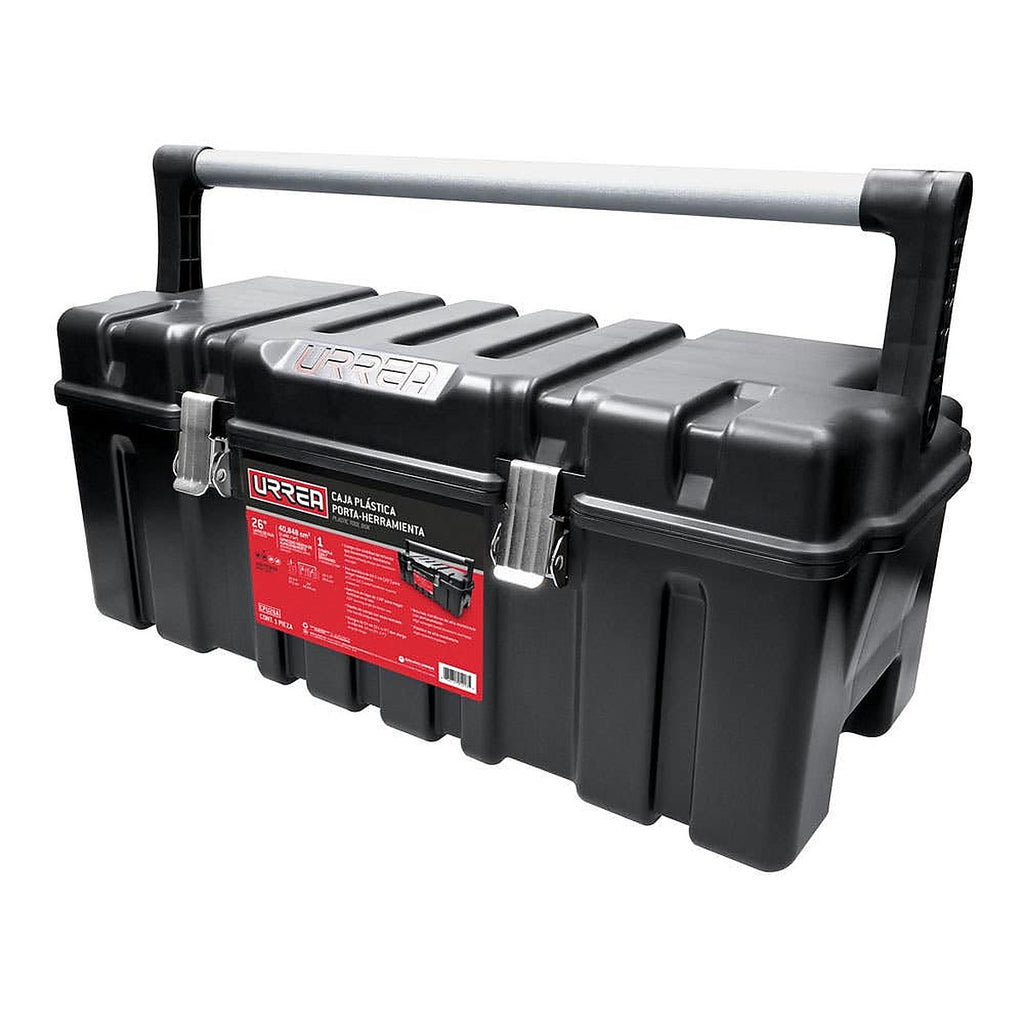 Caja para Herramienta Plástica 26” con Broches Metálicos y Charola