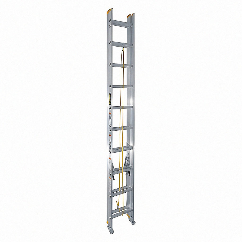 Escalera de extensión de aluminio 20 escalones extensión máxima 6.10 m tipo III (capacidad carga 150 kg)