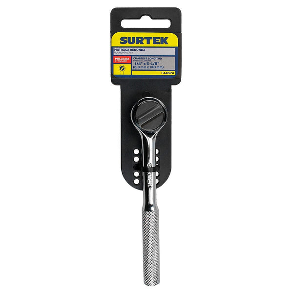 Matraca Reversible 1/4” Cabeza Redonda 5.1/8”