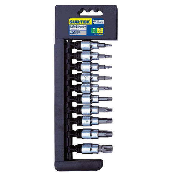 Juego Dados Cuadro 3/8” Punta Torx