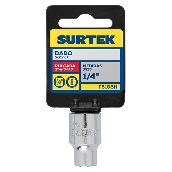 Dado Cuadro 3/8”x1/4” Corto 6 Puntas