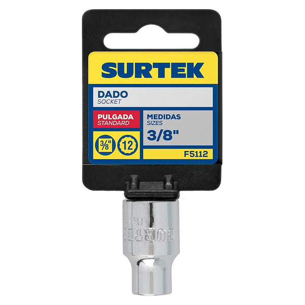 Dado Cuadro 3/8”x3/8” Corto 12 Puntas