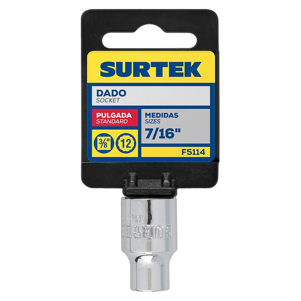 Dado Cuadro 3/8”x7/16” Corto 12 Puntas