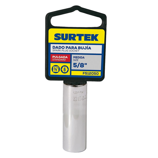 Dado Cuadro 3/8”x5/8” para Bujía con Neopreno