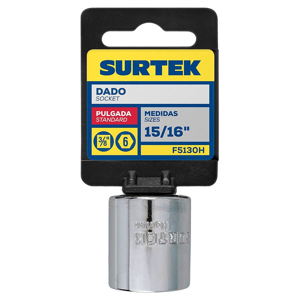 Dado Cuadro 3/8”x15/16” Corto 6 Puntas