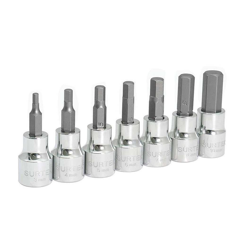 Juego Dados Cuadro 3/8” Corto mm Punta Hexagonal