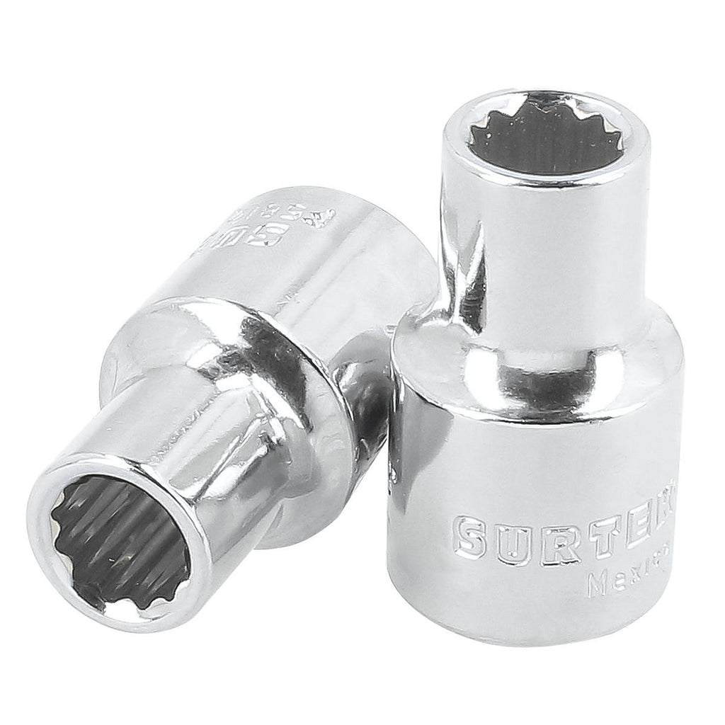 Dado Cuadro 1/2”x5/16” Corto 12 Puntas