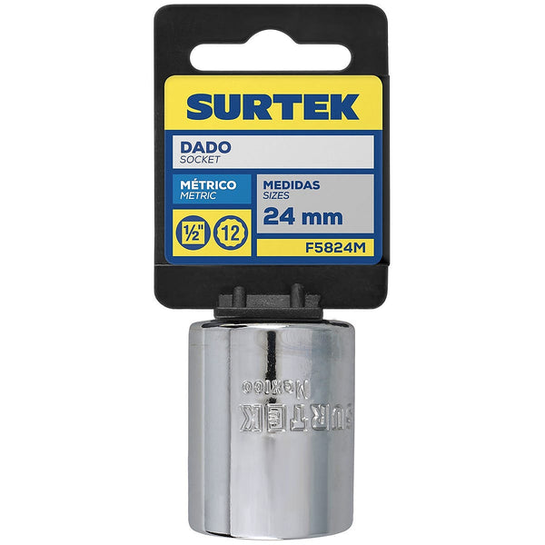 Dado Cuadro 1/2”x24 mm Corto 12 Puntas