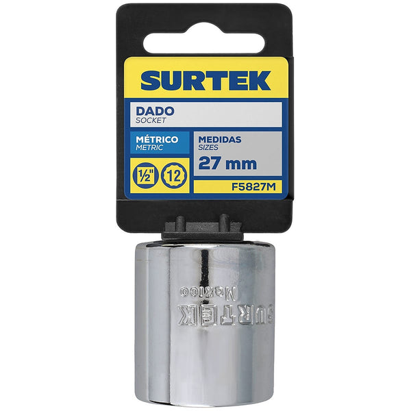Dado Cuadro 1/2”x27 mm Corto 12 Puntas