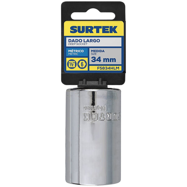 Dado Cuadro 1/2”x34 mm Largo 6 Puntas