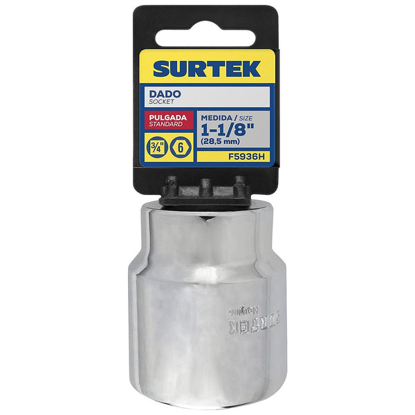 Dado Cuadro 3/4”x1.1/8” Corto 6 Puntas