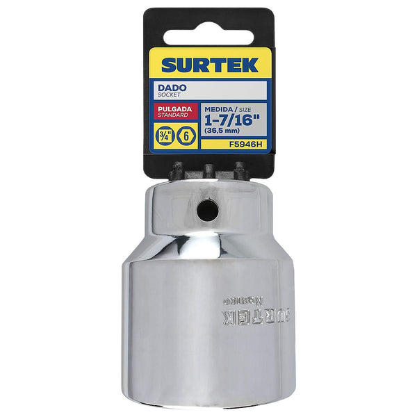 Dado Cuadro 3/4”x1.7/16” Corto 6 Puntas