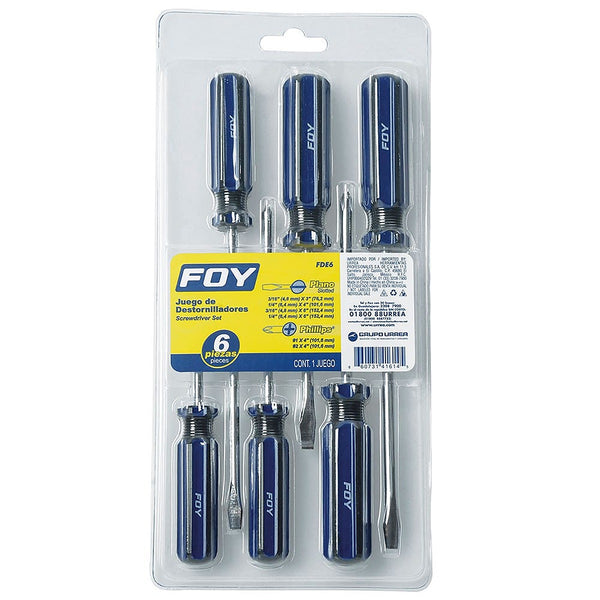 Juego Desarmadores Combinados de PVC Plano y Phillips