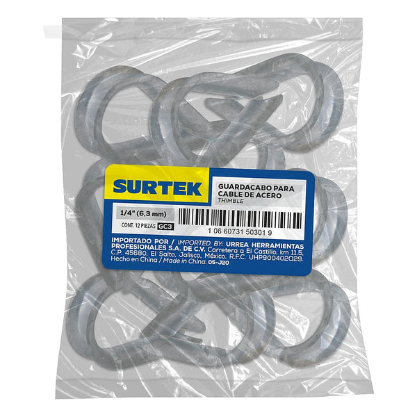 Guardacabos para Cable Acero de 1/4”