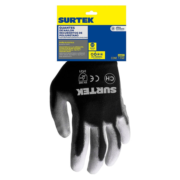 Guantes de Nylon con Poliuretano SURTEK U1 GNPC