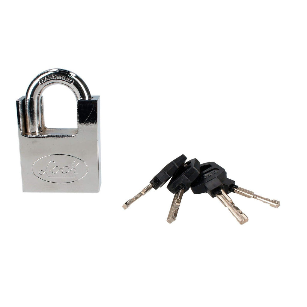 Candado de Acero 50 mm Gancho Protegido Llave Discos Antipalanca