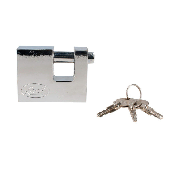 Candado para Cortina de Hierro 70 mm Cromo Satinado Llave Tetra