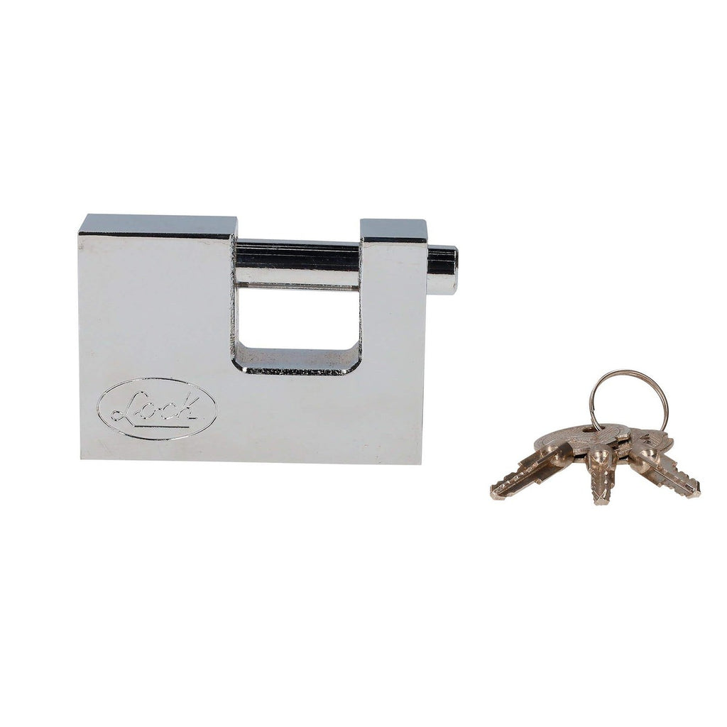 Candado para Cortina de Hierro 80 mm Cromo Satinado Llave Tetra