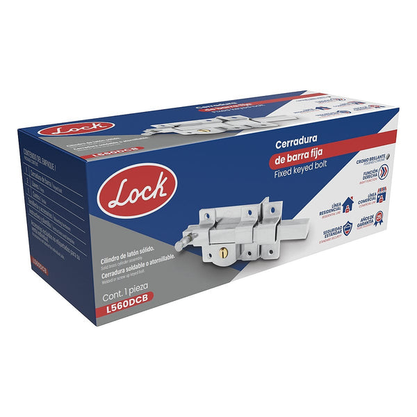 Cerradura de Barra Fija Der Cromada - U1 L560DCB