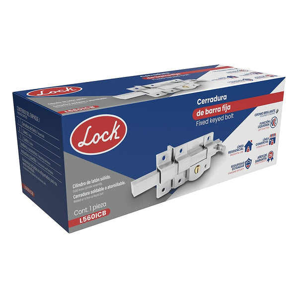 Cerradura de Barra Fija Izq. Cromada - U1 L560ICB