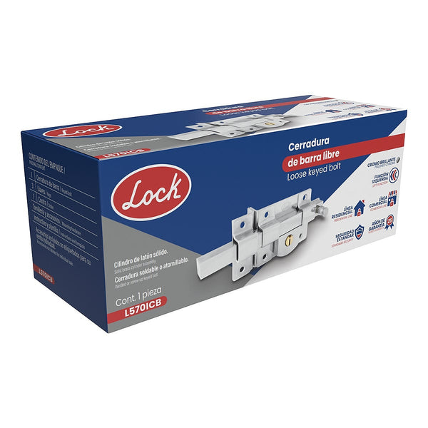 Cerradura de Barra Libre Izq. Cromada - U1 L570ICB