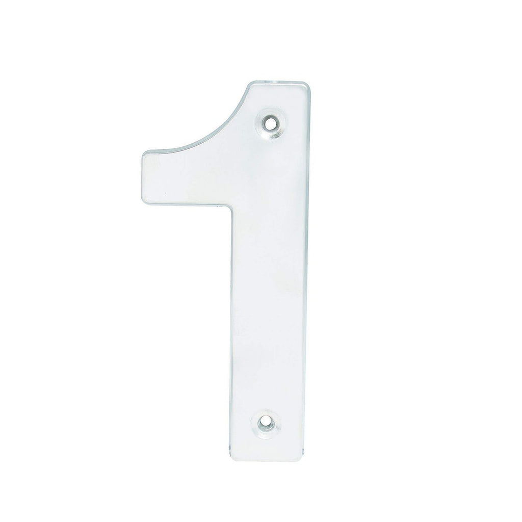 Número de Fachada Nº 1 Bold 4” Cromo Satinado