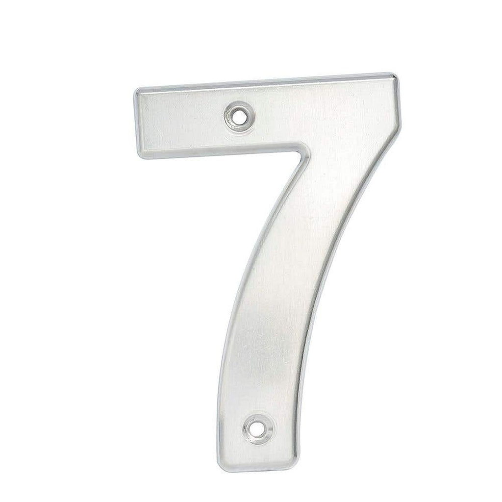 Número de Fachada Nº 7 Bold 4” Cromo Satinado