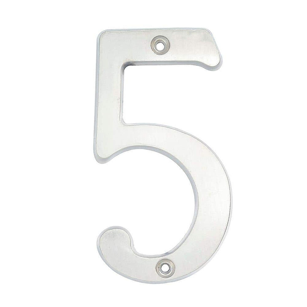 Número de Fachada Nº 5 Cromo Satinado
