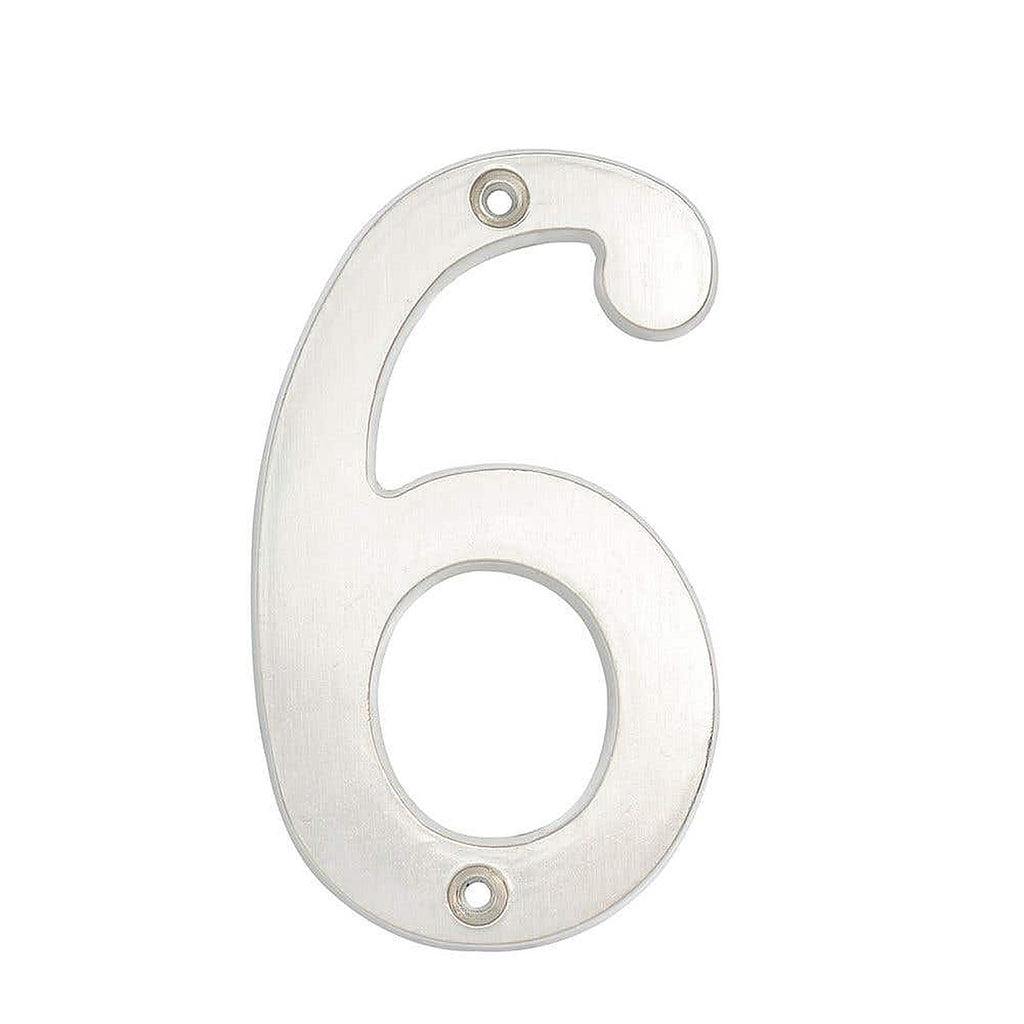 Número de Fachada Nº 6 Cromo Satinado