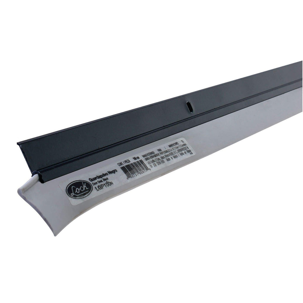 Guardapolvos 1 mt de Aluminio para Todo Tipo de Puertas Color Negro