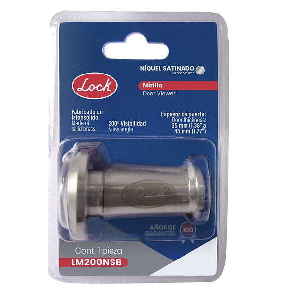 Mirilla 200 Grados Níquel Satinado